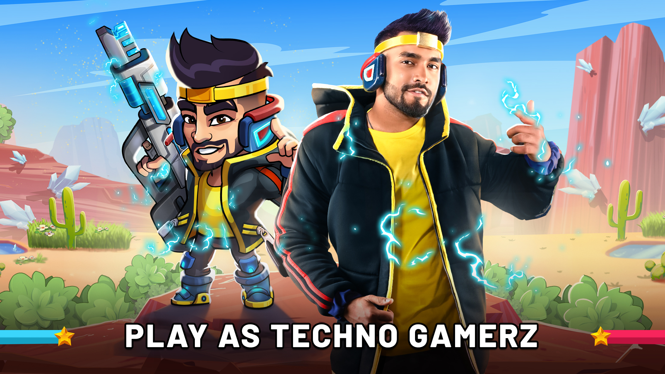 SuperGaming Releases New Shooter Battle Stars With India’s Leading Gaming YouTuber Techno Gamerz as Playable Hero